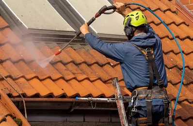 Démoussage et hydrofuge de toiture à Doissat